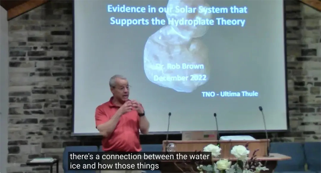 Dr Rob Brown speaking about Evidence in our Solar System that supports the Hydroplate Theory
